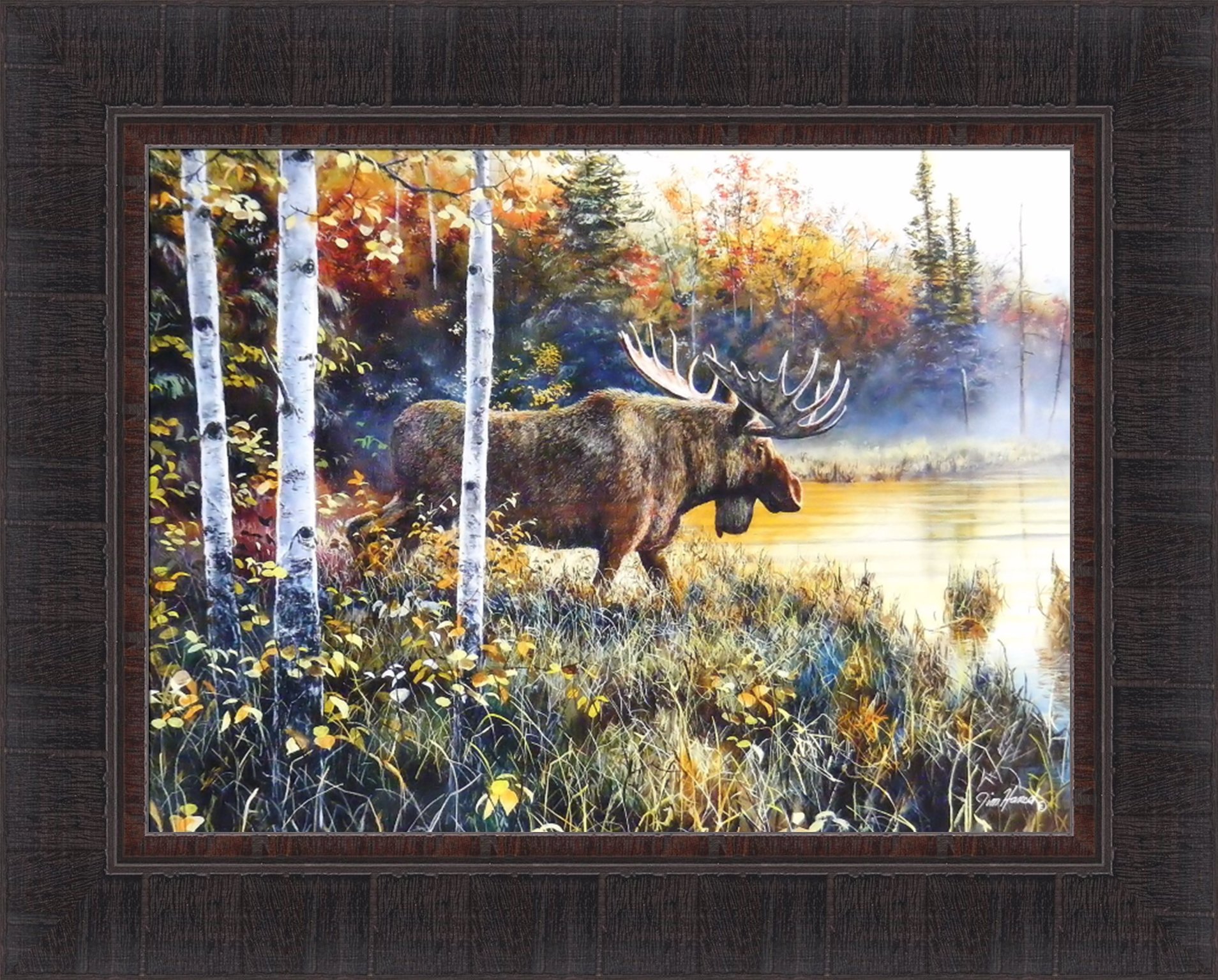 Master of His Domain by Jim Hansel 17x21 Moose Framed Art Print Wall Décor Picture