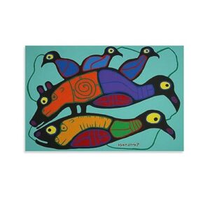 Norval Morrisseau Prints Loon Spirits Transforming Poster Picture Print Canvas Poster Wall Paint Art Posters Decor Modern Home Artworks Gift Idea 12x18inch(30x45cm)