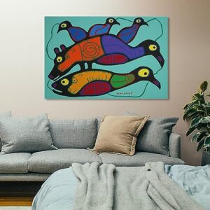 Norval Morrisseau Prints Loon Spirits Transforming Poster Picture Print Canvas Poster Wall Paint Art Posters Decor Modern Home Artworks Gift Idea 12x18inch(30x45cm)