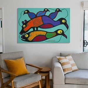 Norval Morrisseau Prints Loon Spirits Transforming Poster Picture Print Canvas Poster Wall Paint Art Posters Decor Modern Home Artworks Gift Idea 12x18inch(30x45cm)