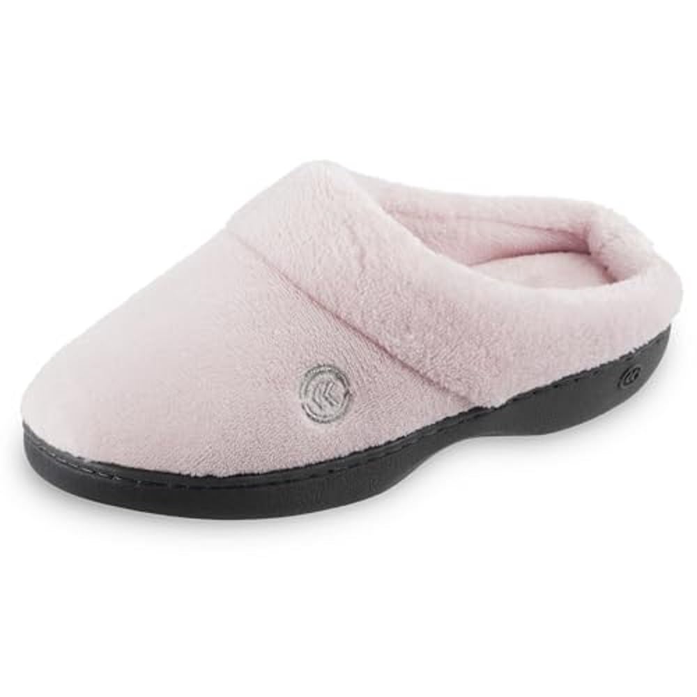 isotoner Women's Classic Hoodback W Memory Foam, Peony, 8.5-9