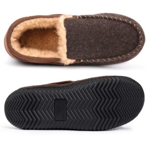 RockDove Men's Hearthfire Memory Foam Moc Slipper, Size 9 US Men, Mocha