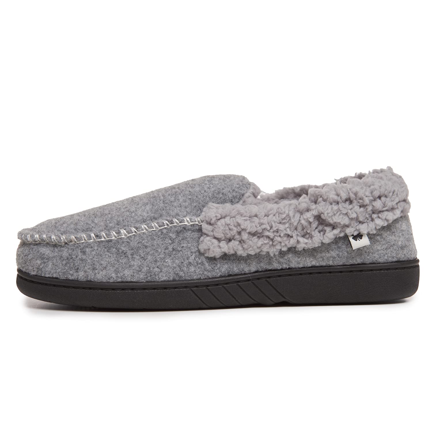 Lucky Brand Mens Faux Wool A-Line Slippers with Memory Foam