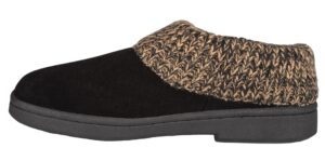 clarks women's knit scuff slipper, black, 9 m us