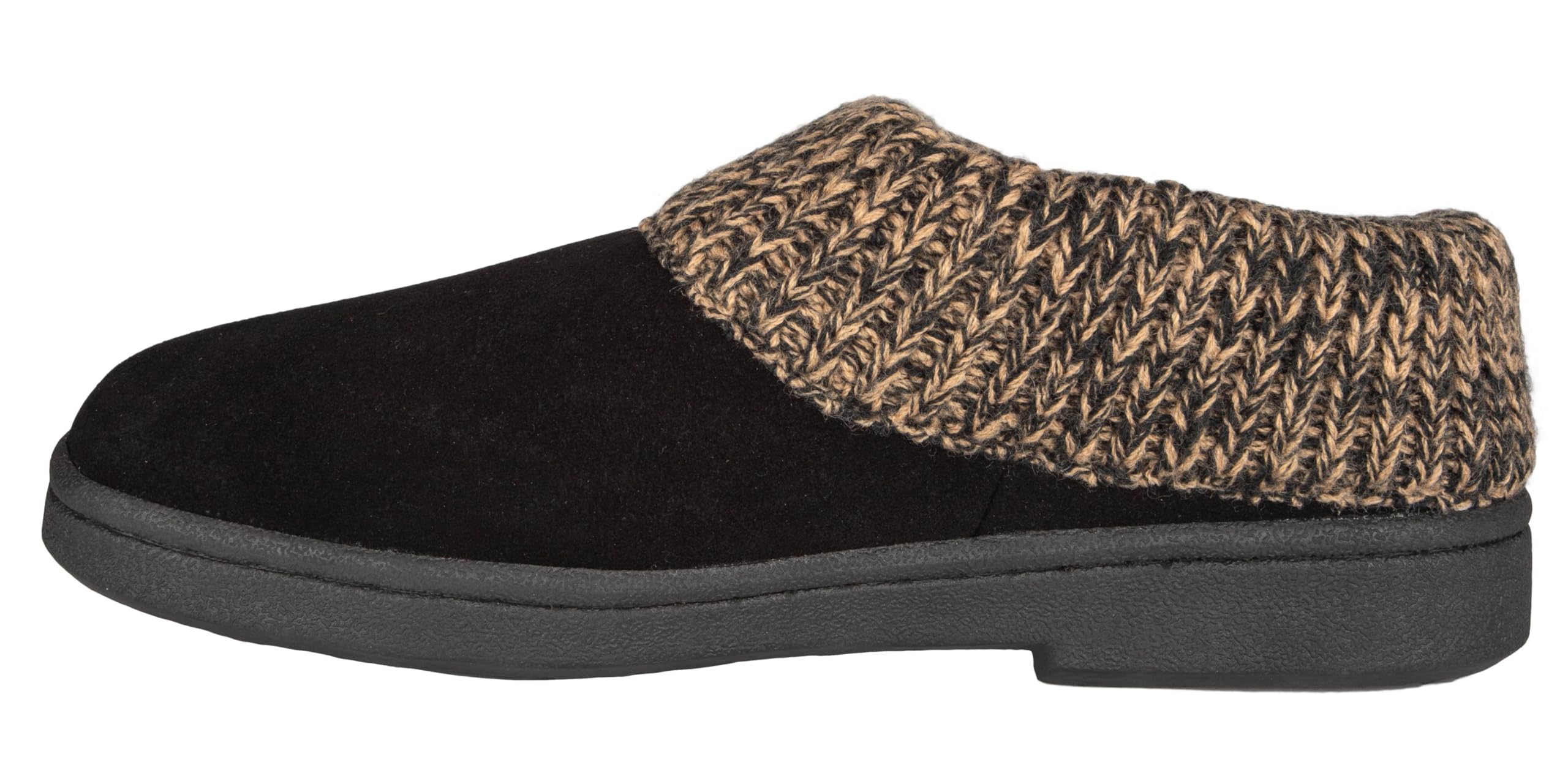 Clarks women's Knit Scuff Slipper, Black, 9 M US