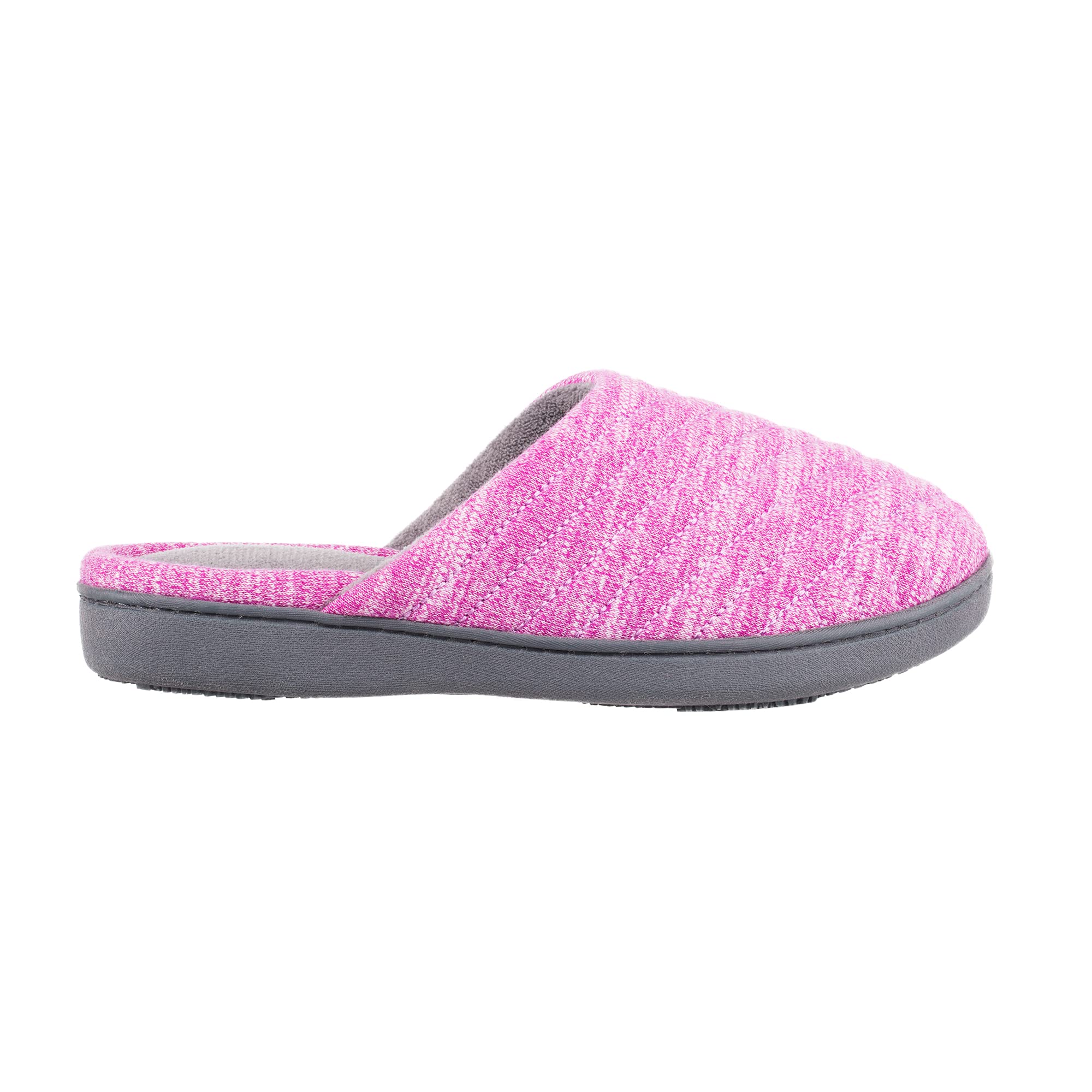 isotoner womens Andrea Space Knit Slide Slipper, Vividly Violet, 9.5-10 US