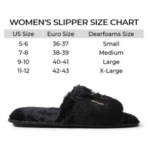 Dearfoams Women's Bride and Bridesmaid Gifts I Do Crew Slippers for Wedding and Bachelorette Party, 𝖨 𝖣𝗈 𝖢𝗋𝖾𝗐 𝖡𝗅𝖺𝖼𝗄, Medium