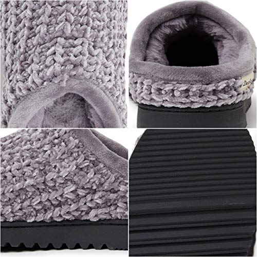 Dearfoams Women's Chenille High Vamp Clog Slipper, Excalibur, X-Large