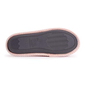 MUK LUKS Women's Sally Micro Chenille Slipper, Rose Gold, Medium