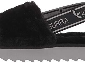 Koolaburra by UGG Women's Fuzz'n Ii Slipper, Black, 9 US