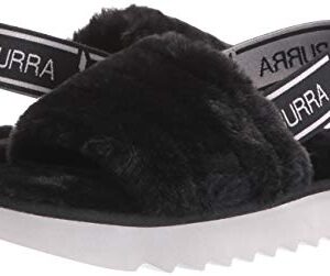 Koolaburra by UGG Women's Fuzz'n Ii Slipper, Black, 9 US