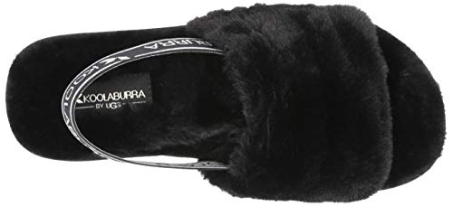 Koolaburra by UGG Women's Fuzz'n Ii Slipper, Black, 9 US