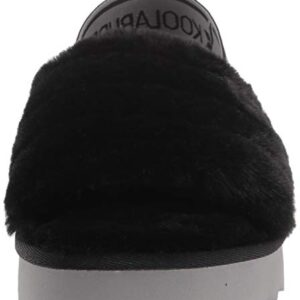 Koolaburra by UGG Women's Fuzz'n Ii Slipper, Black, 9 US