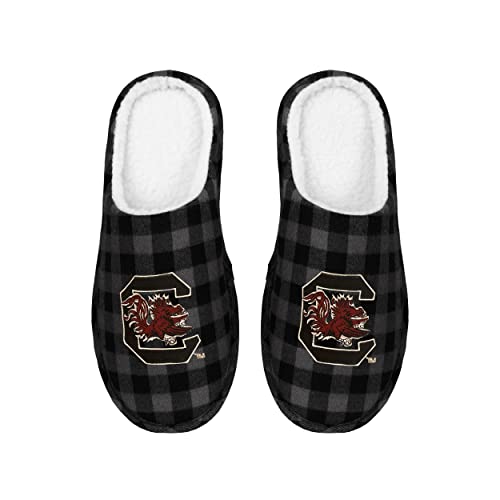 FOCO South Carolina Sherpa Lined Buffalo Check Memory Foam Slipper - Mens Large