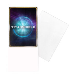 TitanShield (150 Sleeve/White) Small Japanese Sized Trading Card Sleeves Deck Protector for Yu-Gi-Oh, Cardfight!! Vanguard & Photocards