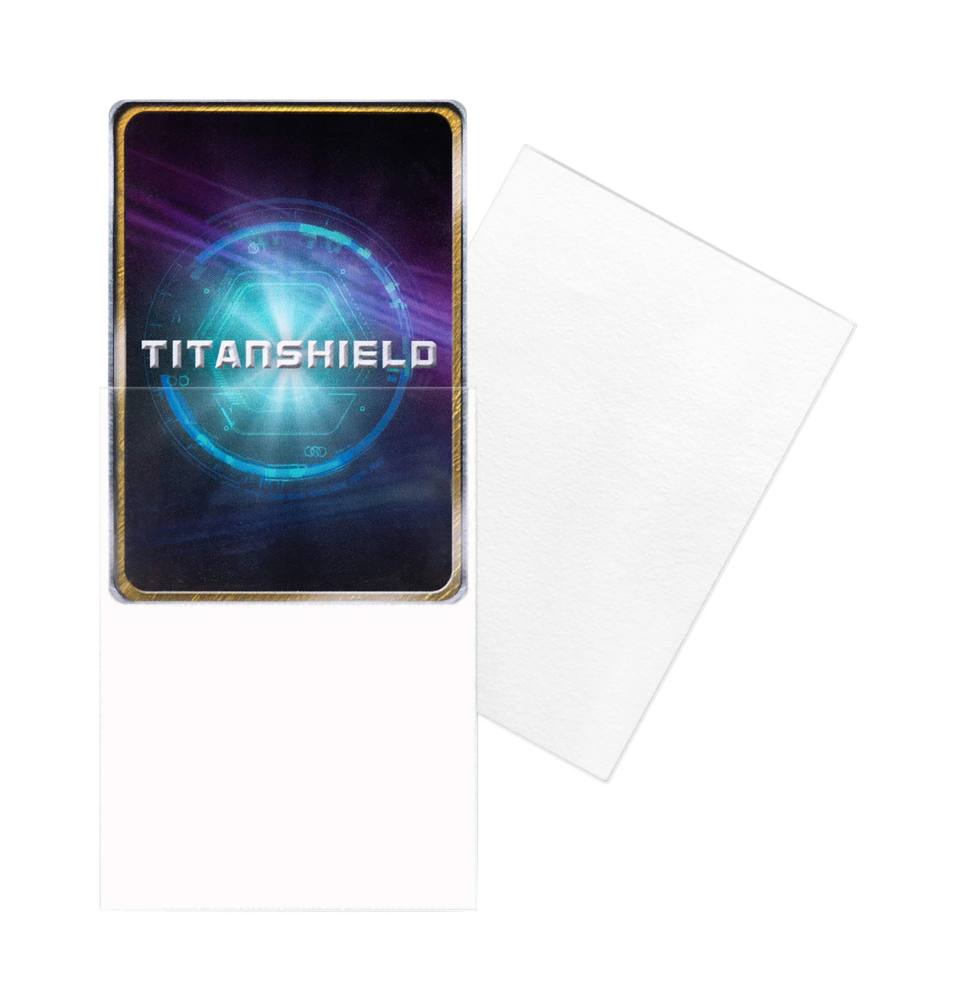 TitanShield (150 Sleeve/White) Small Japanese Sized Trading Card Sleeves Deck Protector for Yu-Gi-Oh, Cardfight!! Vanguard & Photocards