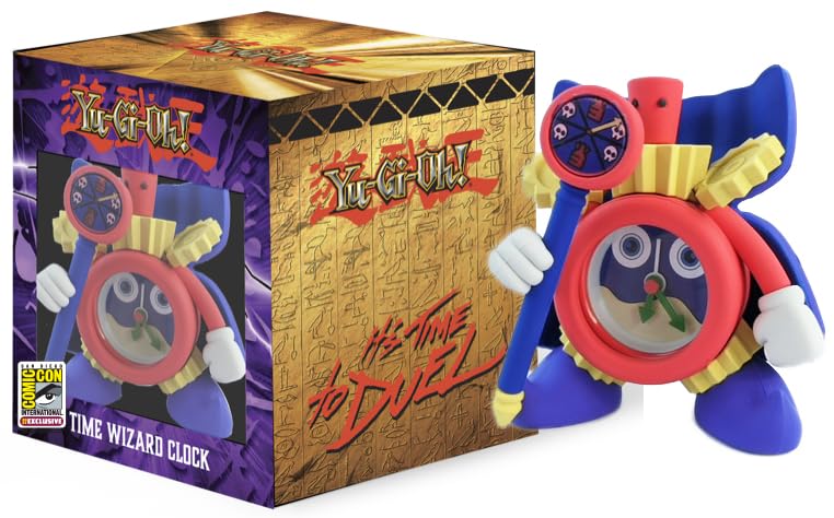 UCC Distributing Yu-Gi-Oh Time Wizard Clock - Timekeeping Mastery in Red, Yellow, White, & Blue for Adults & Children