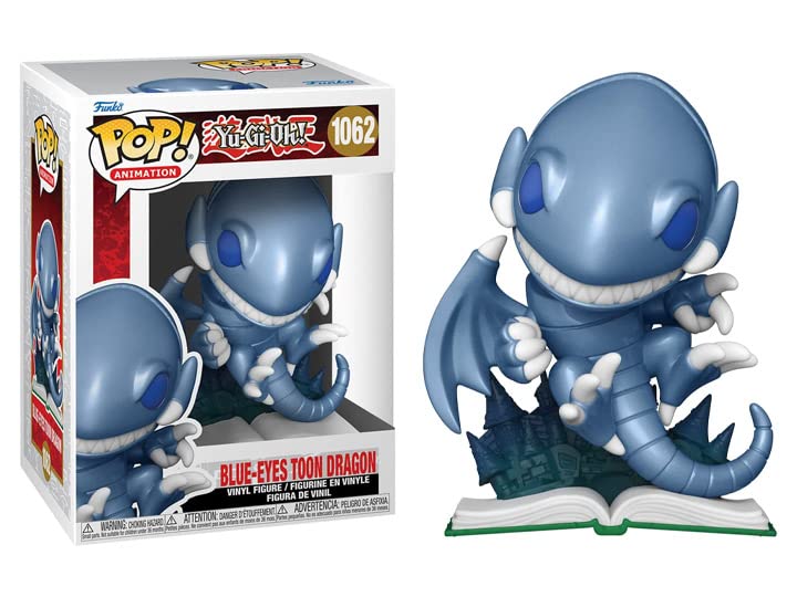 POP Yu-Gi-Oh! - Blue Eyes Toon Dragon (Mettalic) Funko Vinyl Figure (Bundled with Compatible Box Protector Case), Multicolor, 3.75 inches