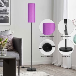 PARTPHONER Floor Lamp for Living Room, Modern Standing Lamps with Lampshade, Minimalist Tall Lamp with Foot Switch for Living Room, Bedroom, Kids Room, Office(Bulb Not Included)