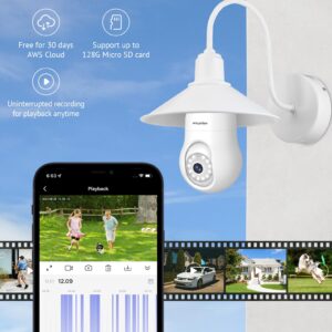 LaView 4MP Bulb Security Camera 5G& 2.4GHz WiFi, 360°2K Security Cameras Wireless Outdoor Indoor Full Color Day and Night, Motion Detection, Audible Alarm, Easy Installation, Compatible with Alexa