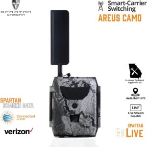 Spartan GoLive 4G LTE Trail Camera,Live-Streaming, Anti-Theft GPS, On-Demand Image&Video Capture,Real-time Updates,Built-in Lithium Battery,Blackout with 32GB SD Card (Spartan Multi-Carrier)