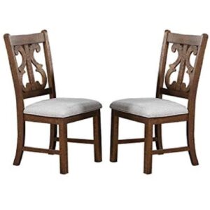 Wycian Boho High Chair, Boho Chair 2PCS Brown Solid Wood 20" L 23" W 39" H Living Room Bedroom Dining Rooms Garden Patio Recliner Chair