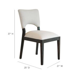 Posh Pollen Uptown Set of 2 Upholstered dining chairs, White