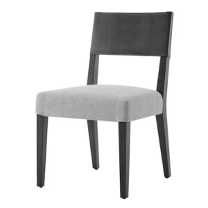 New Pacific Direct Kylo Dining Side Chair, Black/Meridien Gray