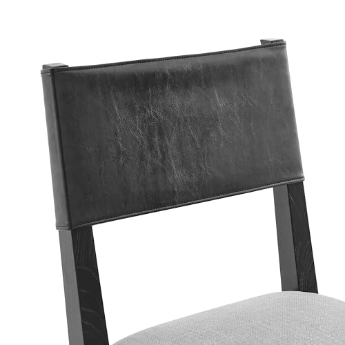 New Pacific Direct Kylo Dining Side Chair, Black/Meridien Gray