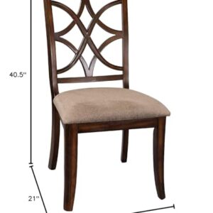 Patio Chairs for Adults, Dining Chair 20 Inch Seat Height 2PCS Cherry Seat Height 20" Wood Capacity 250LB 25.75" L 21" W 40.5" H Living Room Bedroom