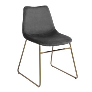 wOod-it Dining Chairs Set of 2, Pre Assembled Bucket Chair Set Velvet Upholstered with Gold Legs Mid Century Modern for Dining Room, Kitchen, 20.1" W x 21.7" D x 31.5" H