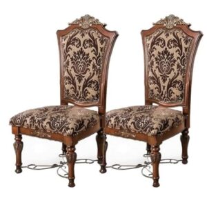 Wycian Chair Base, Boho High Chair 2PCS Solid Wood Brown Living Room Bedroom Dining Rooms Garden Kitchen Counter Chairs