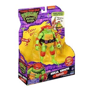 Teenage Mutant Ninja Turtles: Mutant Mayhem 5.5” Raphael Deluxe Ninja Shouts Figure by Playmates Toys