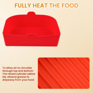 2 Pack Silicone Grill Liners for Ninja DG551, OG701 & OG751,for Ninja 7 in 1 & OG951 Woodfire Outdoor Grill Accessories, Reusable Heat Resistant Nonstick Grill Basket liners 8.9" x 6.3"