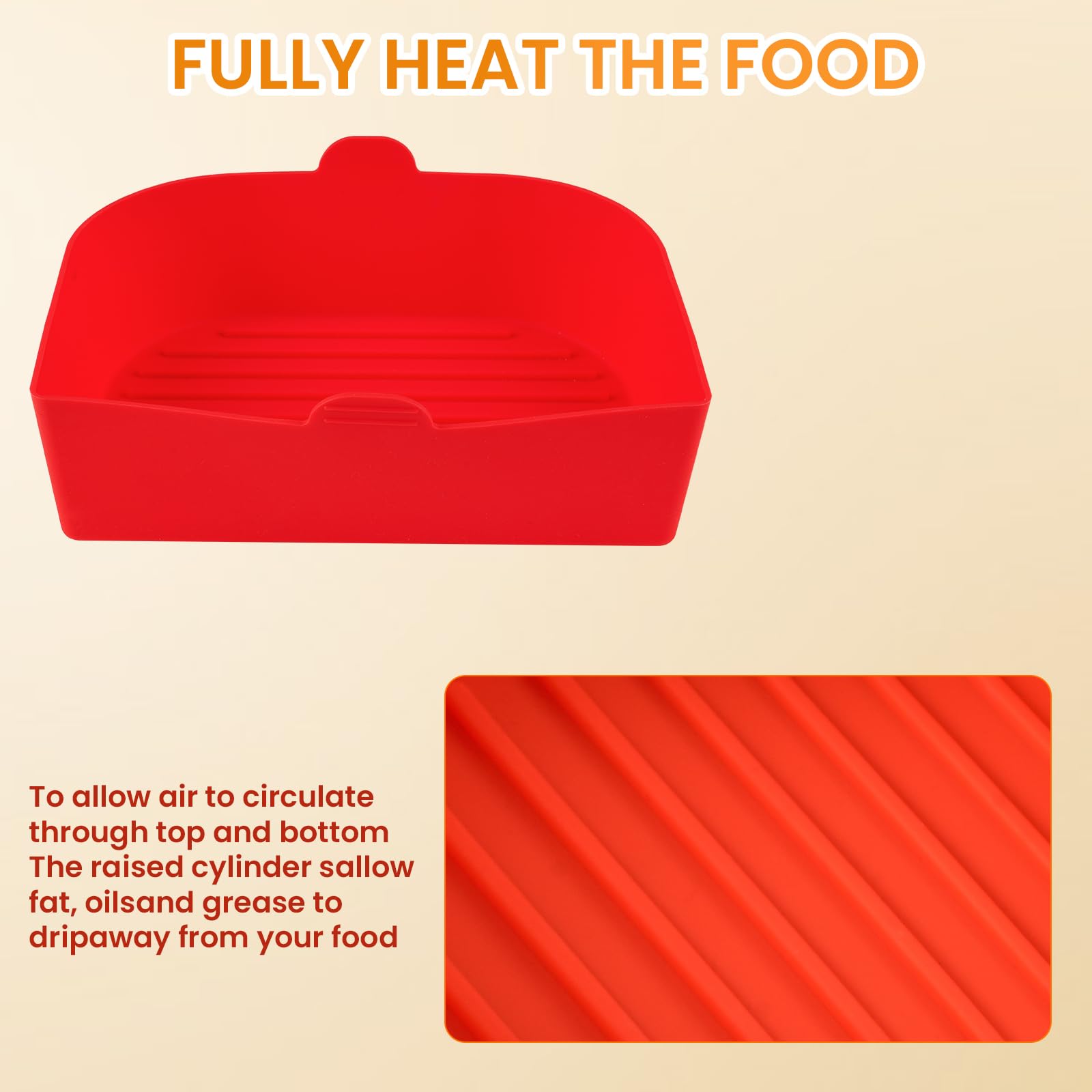 2 Pack Silicone Grill Liners for Ninja DG551, OG701 & OG751,for Ninja 7 in 1 & OG951 Woodfire Outdoor Grill Accessories, Reusable Heat Resistant Nonstick Grill Basket liners 8.9" x 6.3"