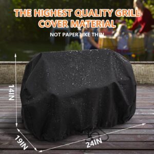 Aoretic 840D Ninja Woodfire Outdoor Grill Cover, Heavy Duty Ninja Woodfire Outdoor Grill Accessories, BBQ Cover Compatible with Ninja Smoker Grill OG700 Series OG701 OG751 OG700 Series, Black