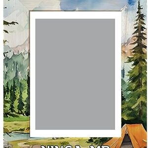 R and R Imports Ninga Manitoba Souvenir Wooden Photo Frame Camping Tent Design Vertical