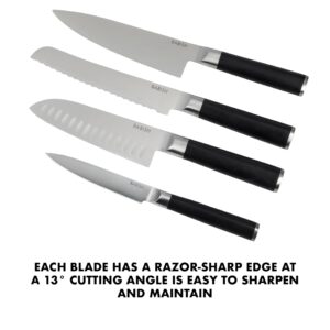 Babish 5 Piece 1.4116 German Steel Magnetic Forged Kitchen Knife Block Set