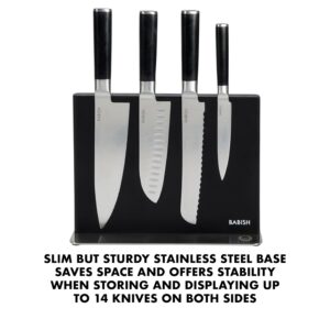 Babish 5 Piece 1.4116 German Steel Magnetic Forged Kitchen Knife Block Set