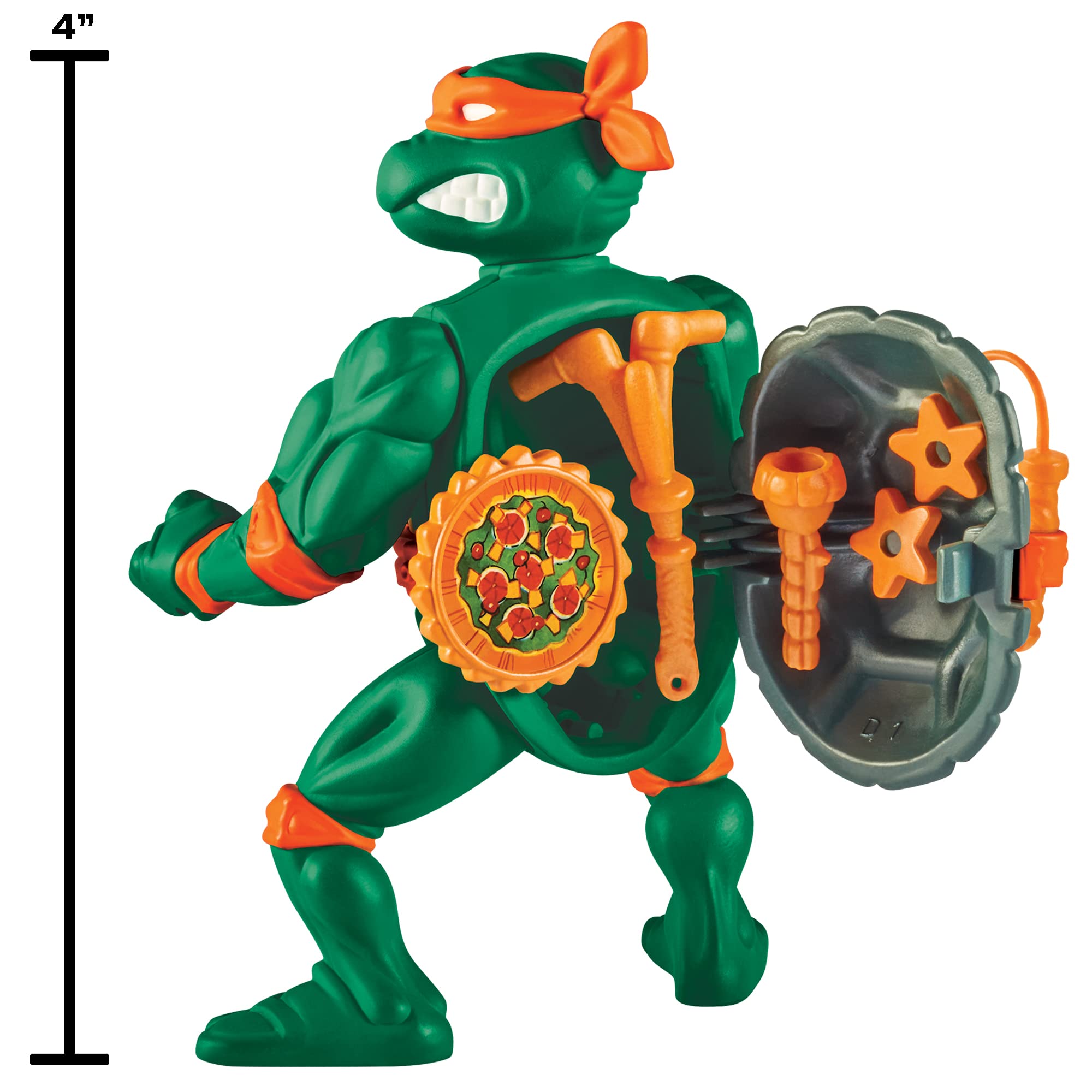 Teenage Mutant Ninja Turtles: 4” Original Classic Storage Shell Michelangelo Basic Figure by Playmates Toys