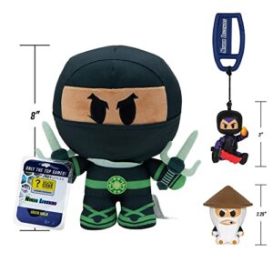 DevSeries Ninja Legends Collector Bundle - Three Exclusive Virtual Item Codes with Green Ninja Plush, Sensei Squooshems, and Skyraider Hanger