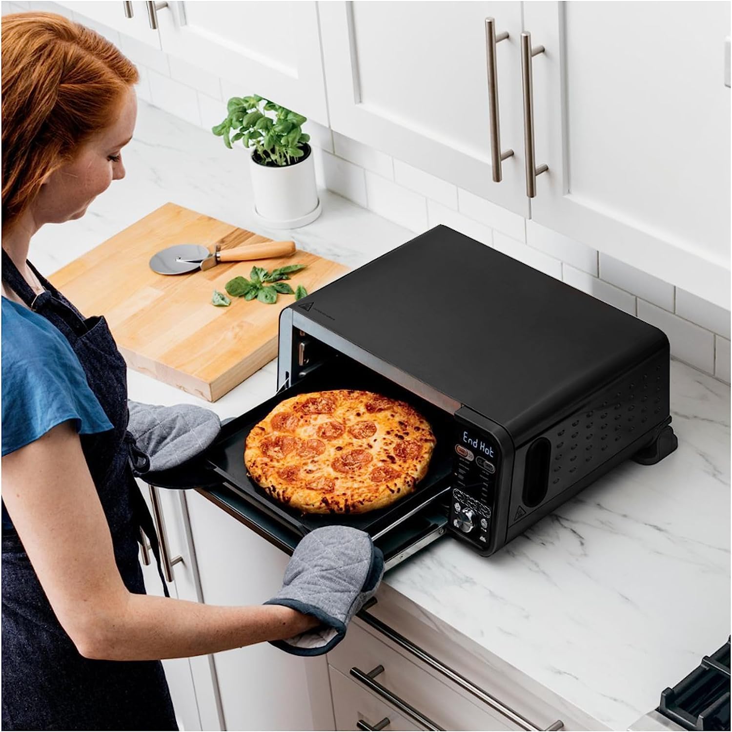 Ninja SP351 Foodi Smart 15-In-1 1800W XL-Sized Digital Display Smart Cooking Air Fry Countertop Oven with Dual Heat Technology (Cinnamon)