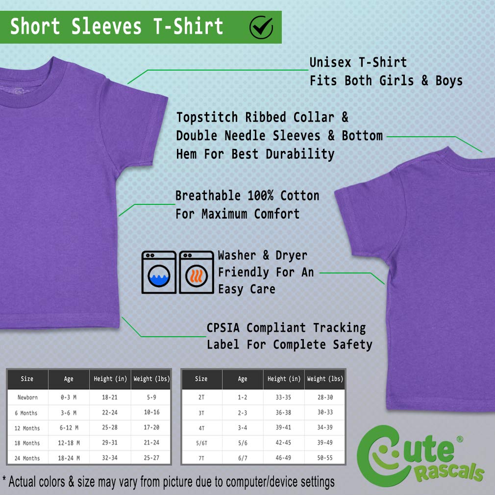 Custom Baby & Toddler T-Shirt Ninja Girl Pose 4 Red Cotton Boy & Girl Clothes Funny Graphic Tee Purple Design Only 5 6T