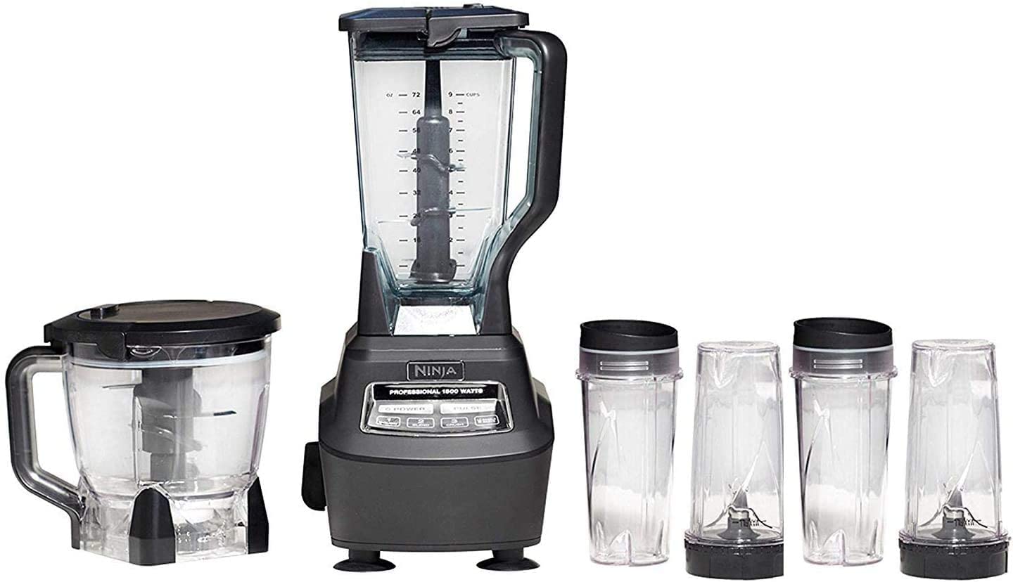 BL770 Mega Kitchen System, 1500W, 72-oz Pitcher, 64-oz. Processor Bowl, (4) Four 16-oz. To-Go Cups