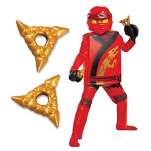 lego ninjago shurikens of ice accessories for kids, plastic cartoon inspired toy replica weapons, 6 inch length each gold