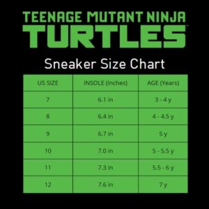 Josmo Boy's Ninja Turtles Lighted Sneakers (Toddler/Little Kid), Black/Green, 8