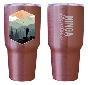 r and r imports ninga manitoba souvenir 24 oz insulated stainless steel tumbler rose gold