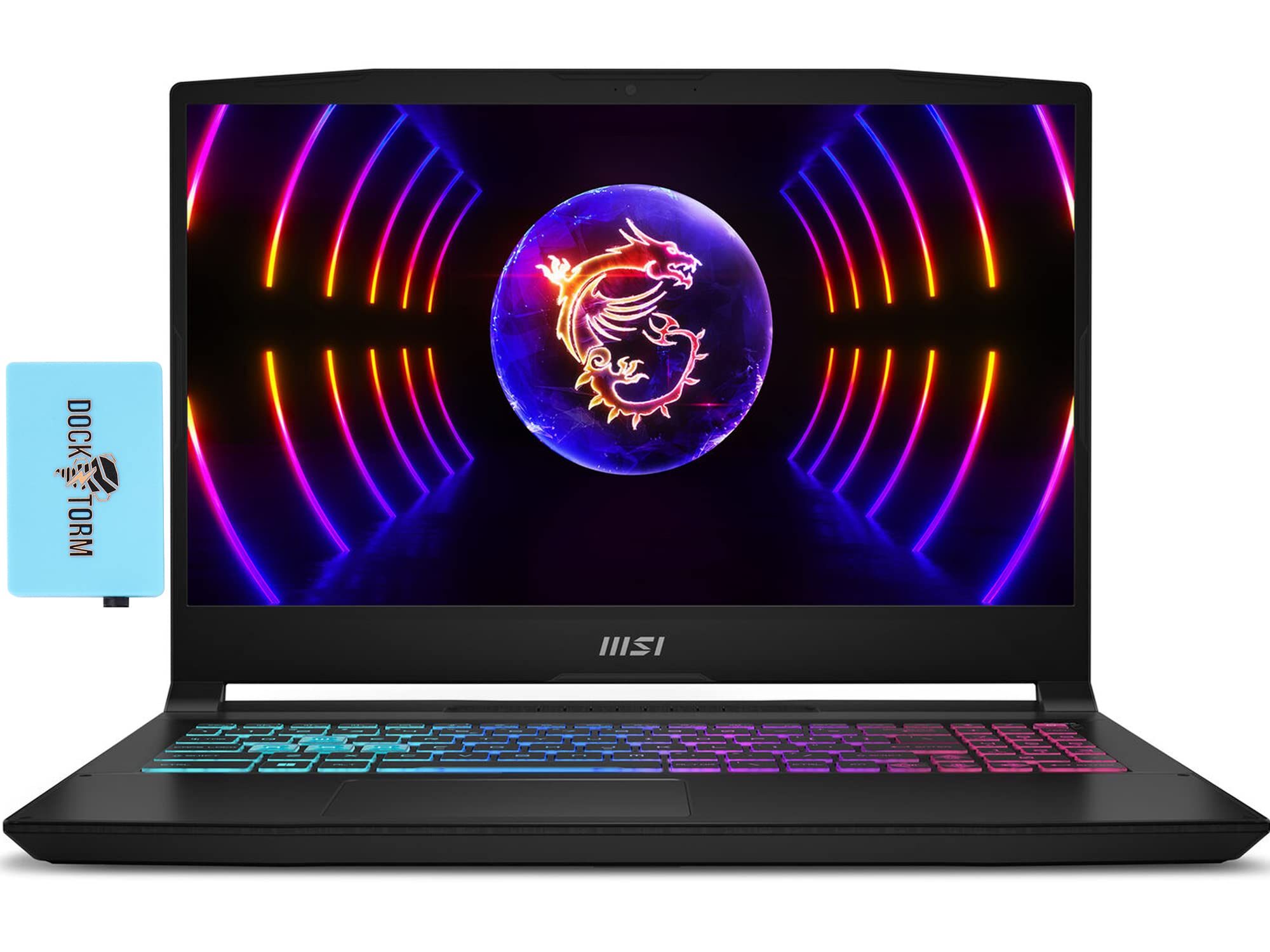 MSI Katana 15.6" 144Hz FHD IPS Gaming Laptop (Intel i7-12650H 10-Core 2.30GHz, 64GB DDR5, 1TB PCIe SSD, GeForce RTX 4070 8GB GDDR6X, RGB Backlit KYB, WiFi 6, BT 5.2, Win 11 Home) w/Dockztorm Dock