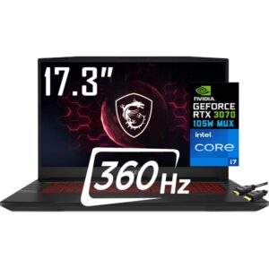 msi 2022 gl76 pulse 17.3" 360 hz fhd premium gaming laptop, geforce rtx 3070 8gb gddr6, 14-core 12th intel i7-12700h, nvidia, rgb backlit kb, wifi 6, dts audio, windows 11 home(32gb|1tb ssd)