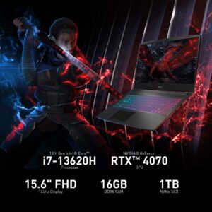 MSI Katana 15 15.6" 144Hz FHD Gaming Laptop: 13th Gen Intel Core i7, RTX 4070, 16GB DDR5, 1TB NVMe SSD, USB-Type C, Cooler Boost 5, Win11 Home: Black B13VGK-484US (Renewed)